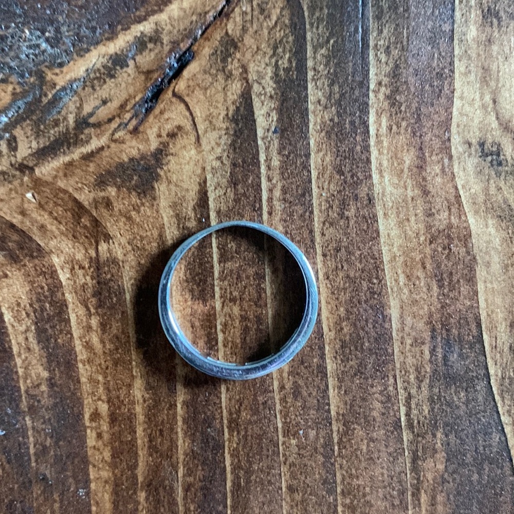 White gold ring with diamonds.